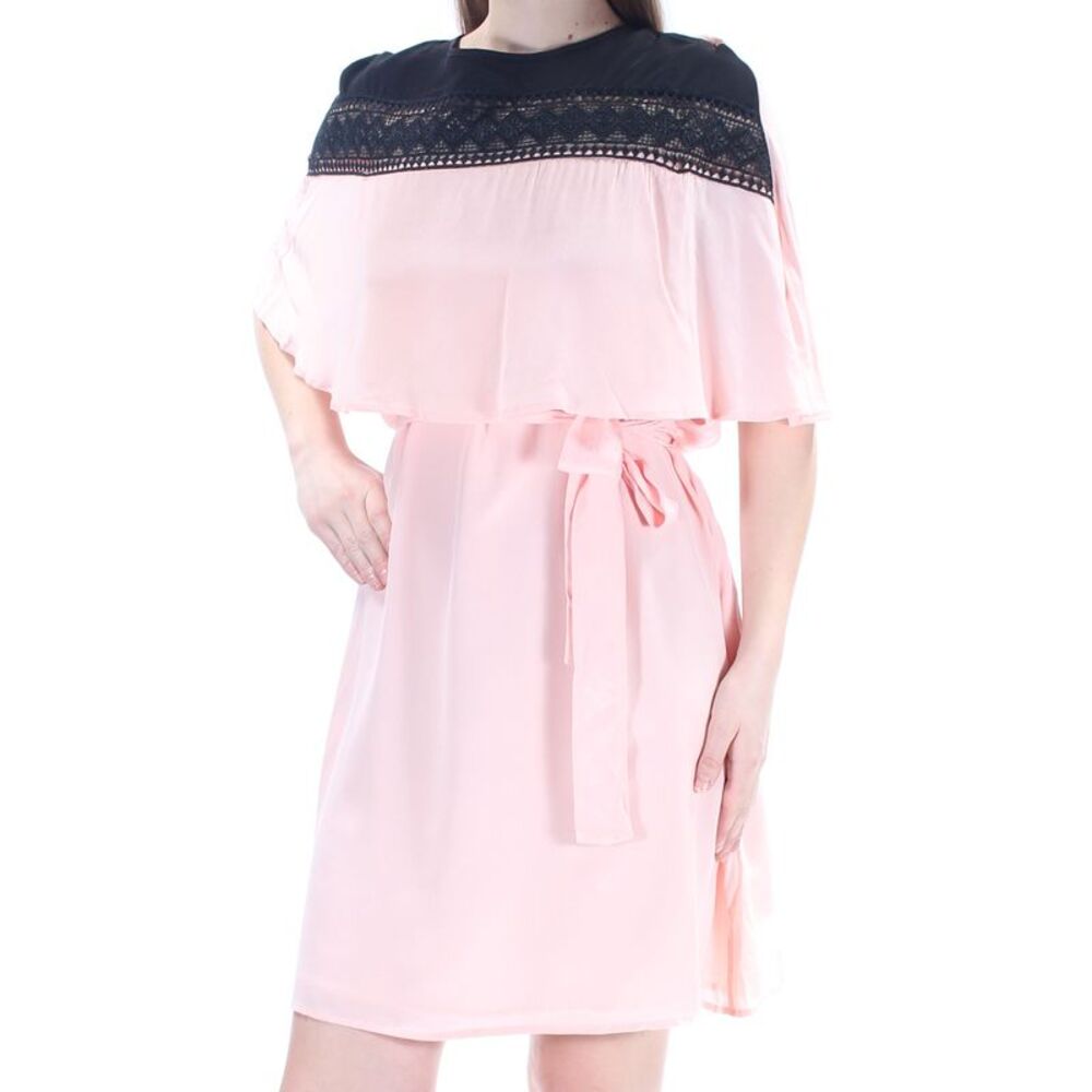 YYIGAL Womens Pink Dolman Sleeve Crew Neck Above The Knee Blouson Dress Size: M - Picture 3 of 4